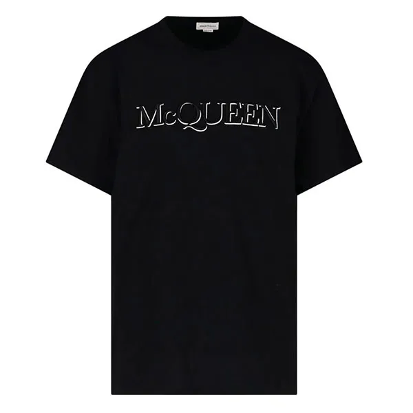 Áo Phông Nam Alexander McQueen With Logo T-Shirt Màu Đen Size S