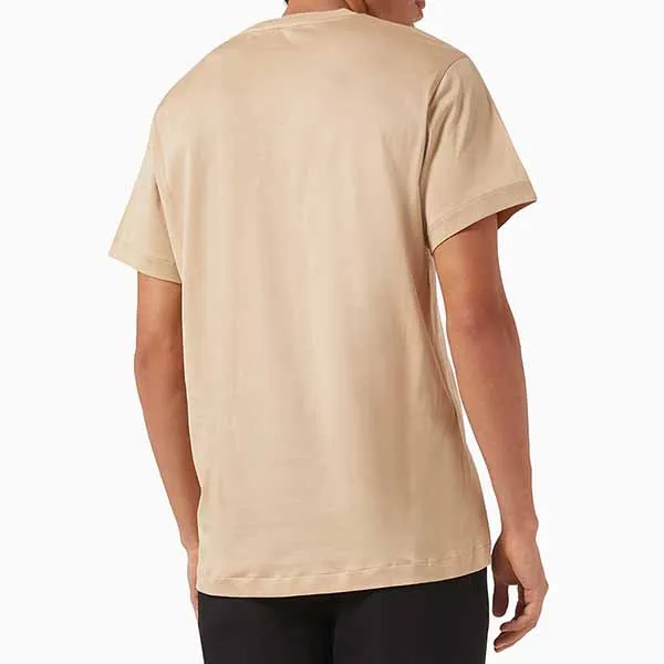 Áo Phông Nam Burberry Logo Embroidered Tshirt In Cotton Màu Be - Thời trang - Vua Hàng Hiệu