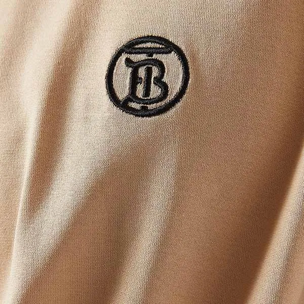 Áo Phông Nam Burberry Logo Embroidered Tshirt In Cotton Màu Be - Thời trang - Vua Hàng Hiệu