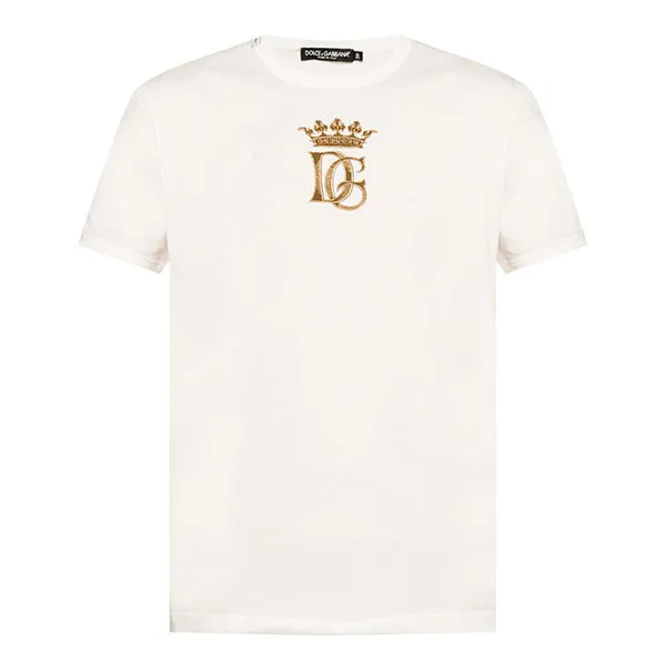 Áo Phông Nam Dolce & Gabbana D&G Logo Crown T-Shirt G8JX7Z-G7WDC Màu Trắng Size 48 - Thời trang - Vua Hàng Hiệu