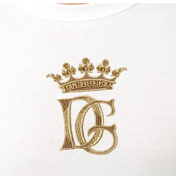 Áo Phông Nam Dolce & Gabbana D&G Logo Crown T-Shirt G8JX7Z-G7WDC Màu Trắng Size 48 - Thời trang - Vua Hàng Hiệu