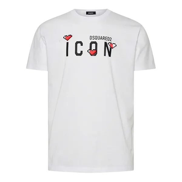Áo Phông Nam Dsquared2 10533544QE Tshirt Màu Trắng Size XS - Thời trang - Vua Hàng Hiệu