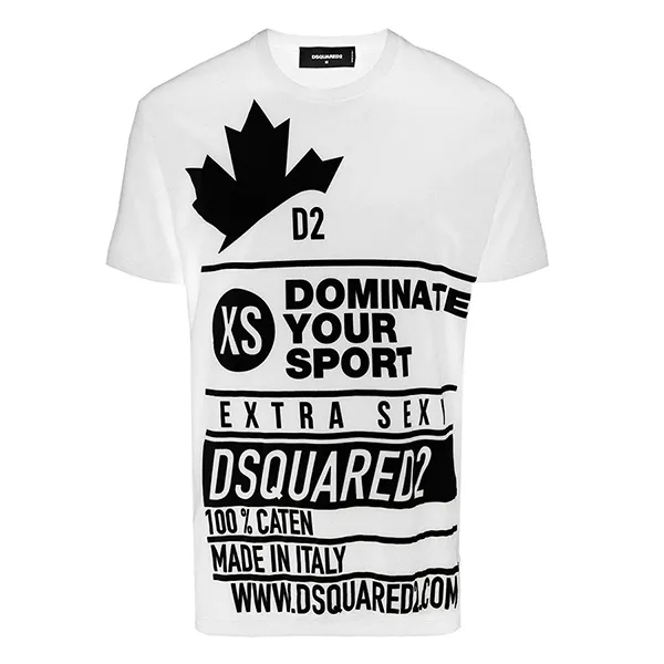 Áo Phông Nam Dsquared2 Dominate Tee Wit T-Shirt Màu Trắng Size L
