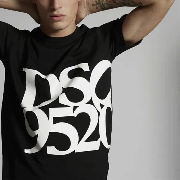 Áo Phông Nam Dsquared2 Icon Cotton Tshrit Màu Đen Size L