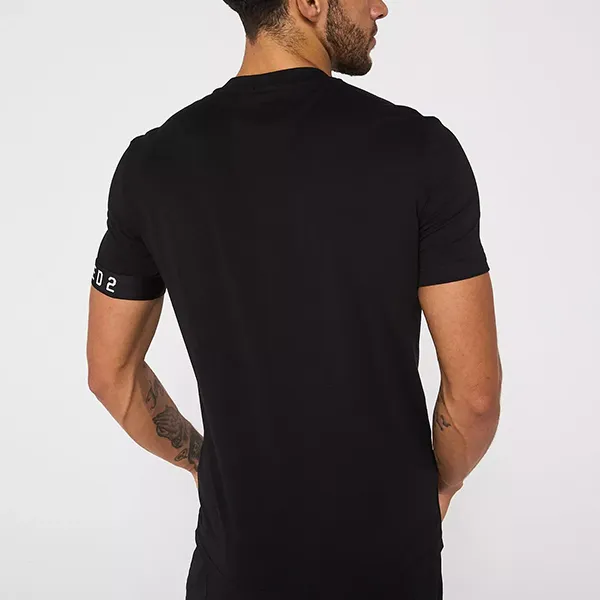 Áo Phông Nam Dsquared2 Loungewear Sleeve Band Logo Crew Tshirt Màu Đen Size S - Thời trang - Vua Hàng Hiệu