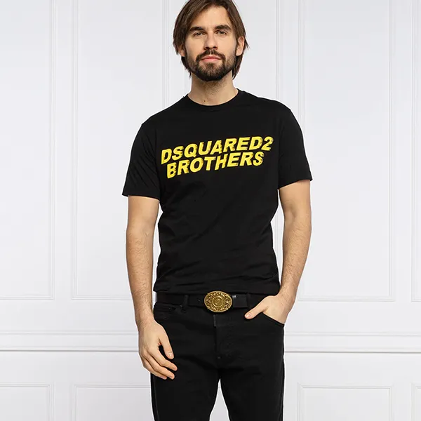 Áo Phông Nam Dsquared2 Sleeved Black Tee Tshirt Màu Đen Size XS - Thời trang - Vua Hàng Hiệu