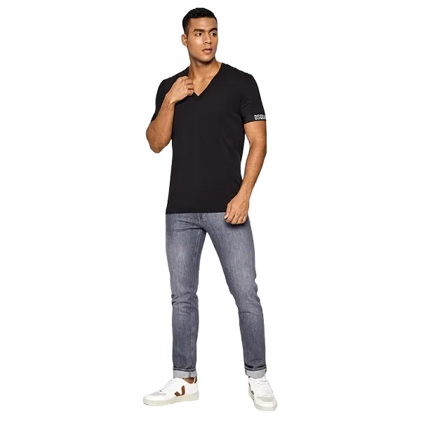 Áo Phông Nam Dsquared2 Underwear Oh Canada Nero Regular Fit D9M913620 00114 Tshirt Màu Đen Size S