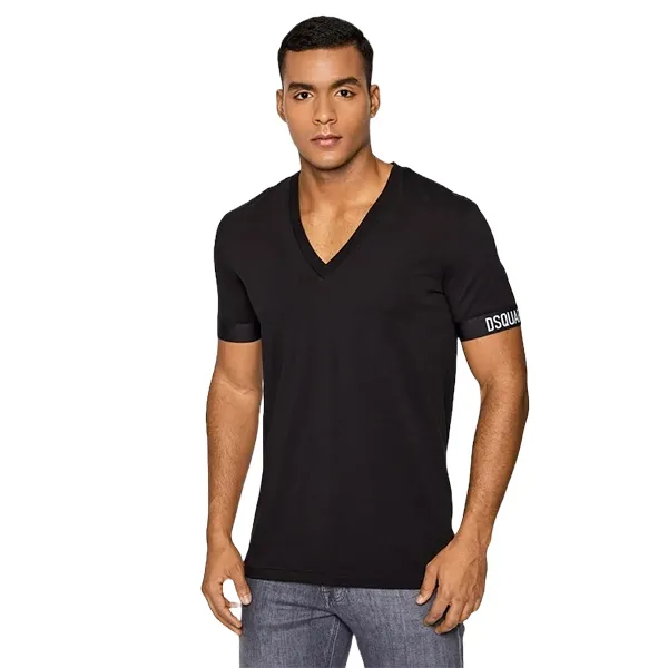 Áo Phông Nam Dsquared2 Underwear Oh Canada Nero Regular Fit D9M913620 00114 Tshirt Màu Đen Size S