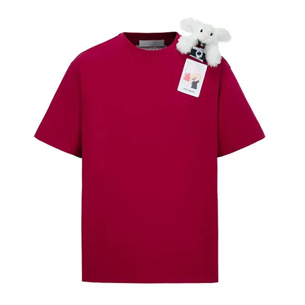 Áo Phông Nữ 13 De Marzo Bear Instant Photo Tshirt Red Màu Đỏ Size S