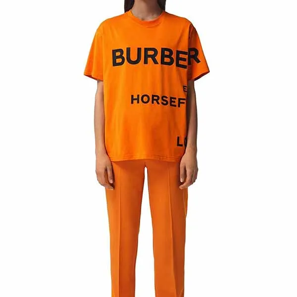 Áo Phông Nữ Burberry Horseferry Print Cotton Tshirt Màu Cam Size S - Thời trang - Vua Hàng Hiệu