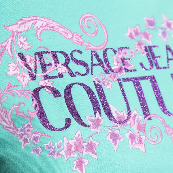 Áo Phông Nữ Versace Jeans Couture 77HAHE06 CJ02E 188 Màu Xanh Size XS