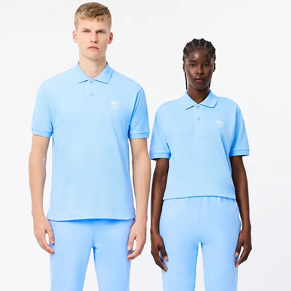 Áo Polo Lacoste L.12.12 Classic Fit Signature Print PH2723 51 HBP Màu Xanh Da Trời Size 2 - Thời trang - Vua Hàng Hiệu
