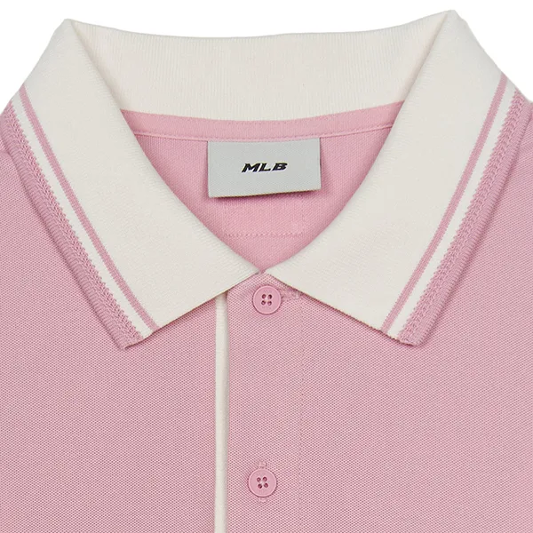 Áo Polo MLB Basic Collar Point Comfortable Fit Boston Red Sox 3APQB0253-43PKM Màu Hồng