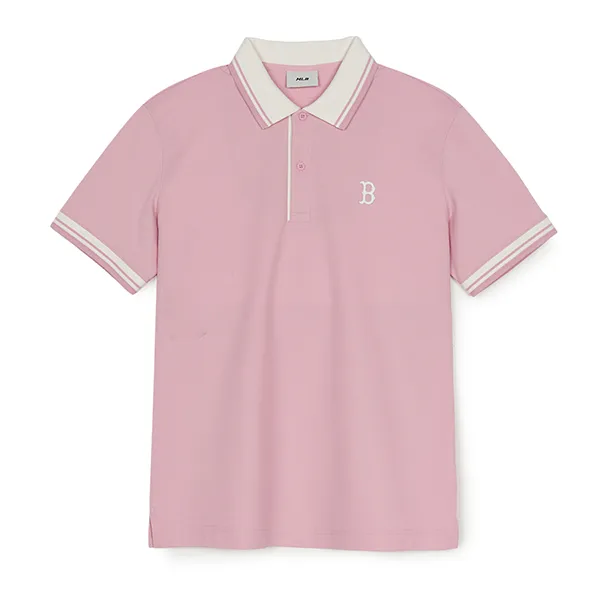 Áo Polo MLB Basic Collar Point Comfortable Fit Boston Red Sox 3APQB0253-43PKM Màu Hồng