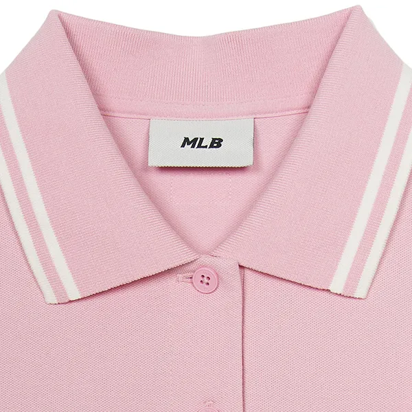Áo Polo Nữ MLB Basic Crop Polo Boston Red Sox 3FPQB0253-43PKM Màu Hồng Size XS - Thời trang - Vua Hàng Hiệu