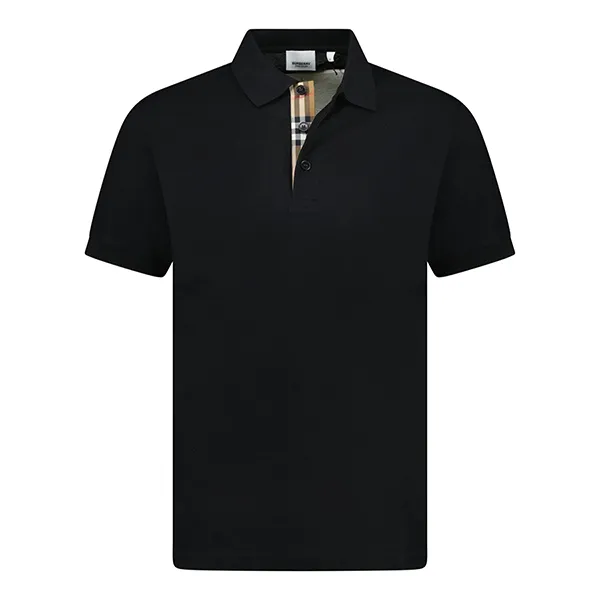 Áo Polo Nam Burberry Hartford Check Placket Polo Black Màu Đen Size S - Thời trang - Vua Hàng Hiệu