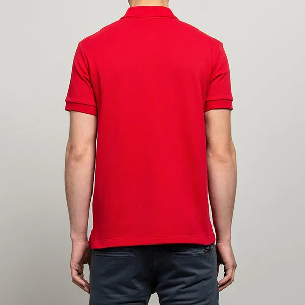 Áo Polo Nam Burberry BBR Hartford Check Placket Polo Red Màu Đỏ Size XS