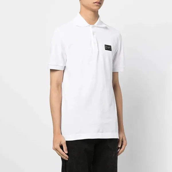 Áo Polo Nam Dolce & Gabbana D&G Cotton Piqué With Branded Tag G8PL4TG7F2HW0800 Màu Trắng Size 50 - Thời trang - Vua Hàng Hiệu