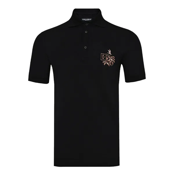 Áo Polo Nam Dolce & Gabbana D&G Embroidered Logo Polo In Black G8FT0Z FU7EN Màu Đen Size 46