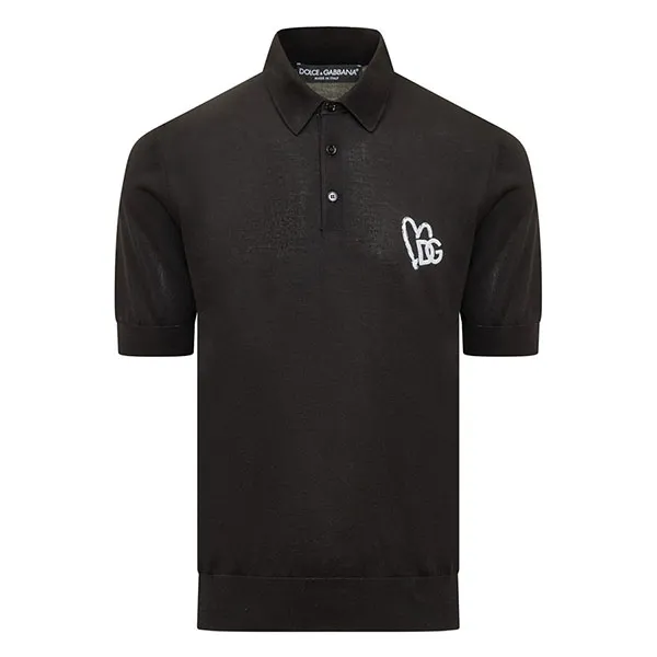 Áo Polo Nam Dolce & Gabbana D&G Love Polo Màu Đen Size 50