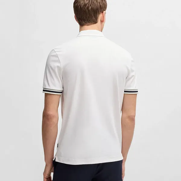 Áo Polo Nam Hugo Boss Interlock-Cotton Polo Shirt With Contrast Tipping 50486186 100 Màu Trắng Size L - Thời trang - Vua Hàng Hiệu