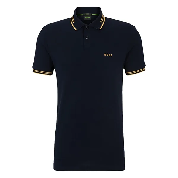 Áo Polo Nam Hugo Boss Men's Stretch Cotton Slim Fit Buttoned Polo Collar T Shirt 50506193 401 Màu Xanh Navy Size L - Thời trang - Vua Hàng Hiệu