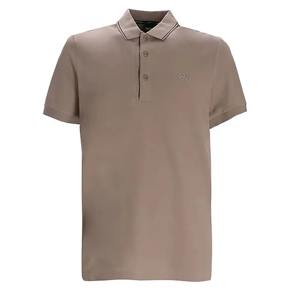 Áo Polo Nam Hugo Boss Men's Stretch Cotton Slim Fit Buttoned Polo Collar T Shirt 50506195 334 Màu Nâu Size S