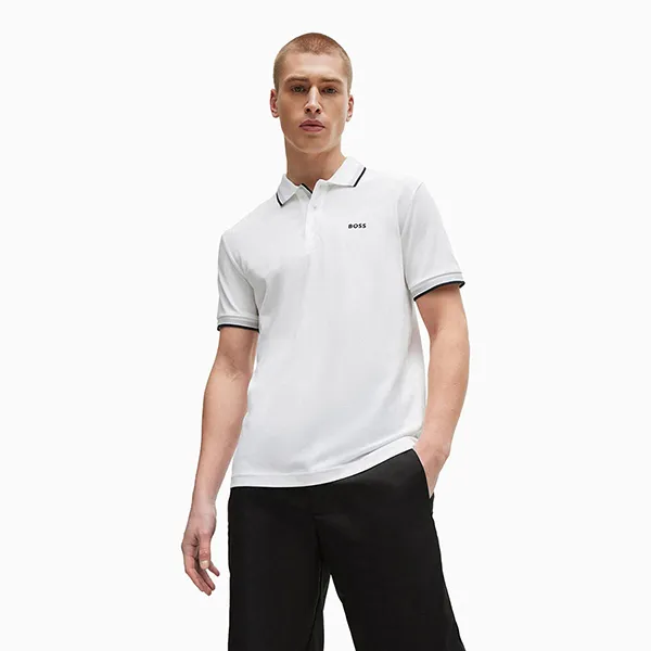 Áo Polo Nam Hugo Boss Paddy 50469055 100 Màu Trắng Size S