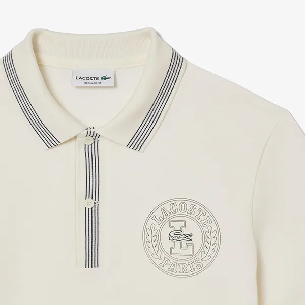 Áo Polo Nam Lacoste Men's PH2527 ARS Màu Trắng Kem Size 5