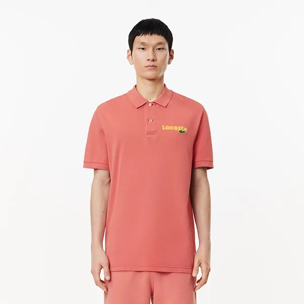 Áo Polo Nam Lacoste Men's Washed Effect Cotton Piqué PH7426 ZV9 Màu Đỏ Gạch Size 2 - Thời trang - Vua Hàng Hiệu