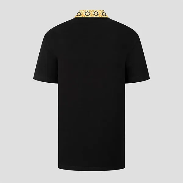 Áo Polo Nam Versace Black With Collar Printed 1012260 1A10242 2B130 Màu Đen Size M - Thời trang - Vua Hàng Hiệu