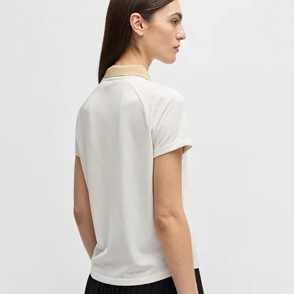 Áo Polo Nữ Hugo Boss Colour-Blocked Active Polo Shirt With Logo Detail 50540217 118 Màu Trắng Size S - Thời trang - Vua Hàng Hiệu