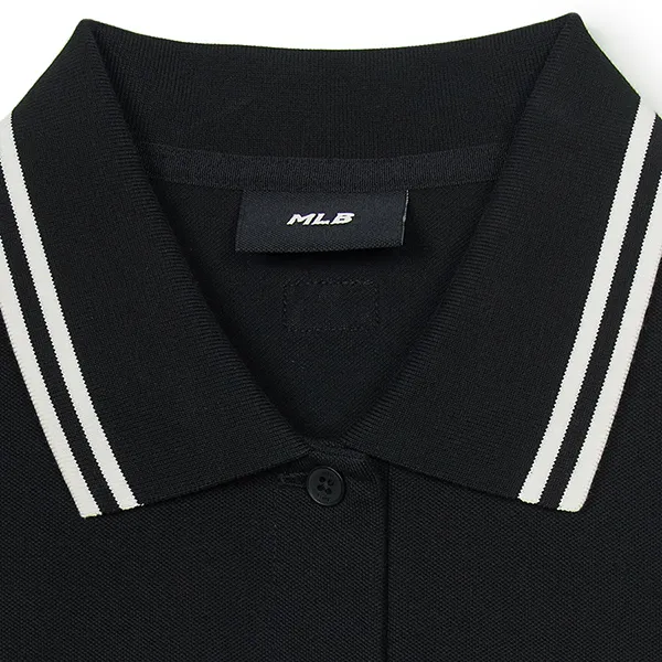 Áo Polo Nữ MLB Basic Crop Polo New York Yankees 3FPQB0253-50BKS Màu Đen Size XS