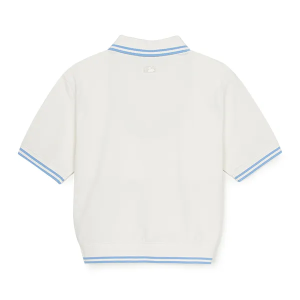 Áo Polo Nữ MLB Basic Crop Polo New York Yankees 3FPQB0253-50IVS Màu Trắng Kem Size M - Thời trang - Vua Hàng Hiệu