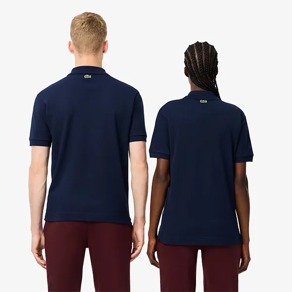 Áo Polo Unisex Lacoste Classic Fit Signature Print L.12.12 Polo Shirt PH2723 51 166 Màu Xanh Navy Size 3
