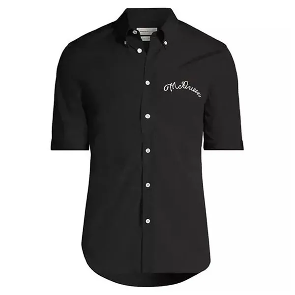 Áo Sơ Mi Nam Alexander Mcqueen Men's Cotton Button Down Shirt Màu Đen Size 15+ - Thời trang - Vua Hàng Hiệu