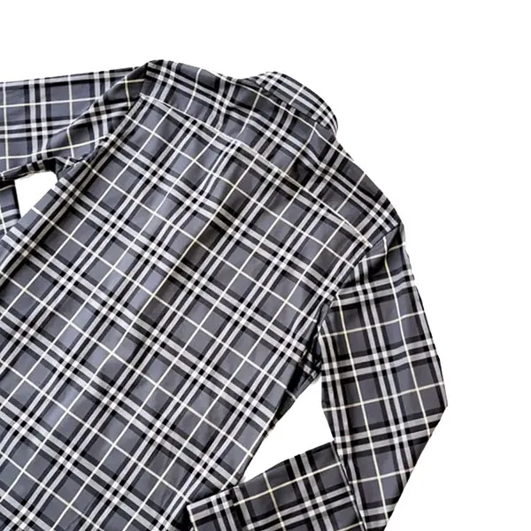 Áo Sơ Mi Nam Burberry Grey Long Sleeve Vintage Check Shirt Màu Xám Size S