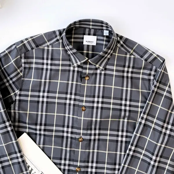 Áo Sơ Mi Nam Burberry With Vintage Check Printed 80842971 Grey Màu Xám Size XS - Thời trang - Vua Hàng Hiệu