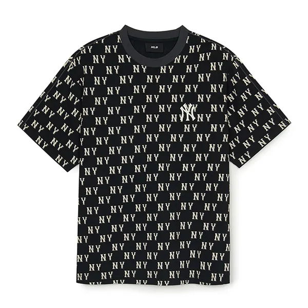 Áo Thun MLB Classic Monogram Sporty Panel Pattern T-Shirts New York Yankees 3ATSM0553-50BKS Màu Đen Size XS