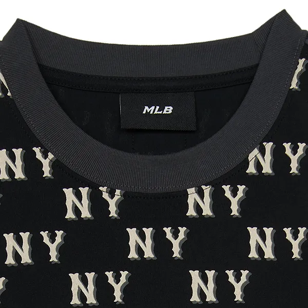 Áo Thun MLB Classic Monogram Sporty Panel Pattern T-Shirts New York Yankees 3ATSM0553-50BKS Màu Đen Size XS