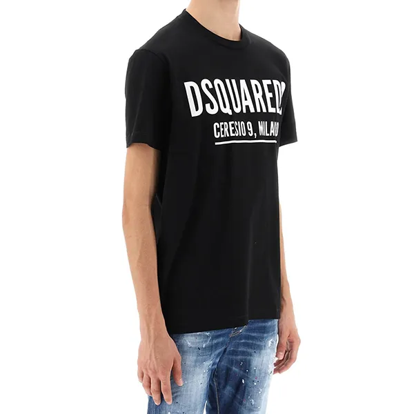 Áo Thun Nam Dsquared2 Cotton Tshirt With Logo S71GD1058S23009900 Màu Đen Size XS - Thời trang - Vua Hàng Hiệu