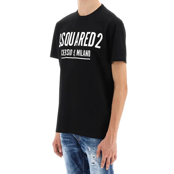 Áo Thun Nam Dsquared2 Cotton Tshirt With Logo S71GD1058S23009900 Màu Đen Size XS - Thời trang - Vua Hàng Hiệu