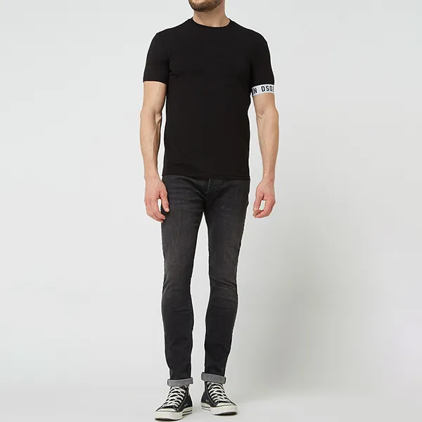 Áo Thun Nam Dsquared2 Mit Stretch-Anteil In Black D9M3S3450 TShirt Màu Đen Size M