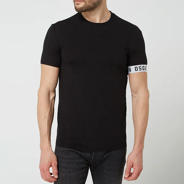 Áo Thun Nam Dsquared2 Mit Stretch-Anteil In Black D9M3S3450 TShirt Màu Đen Size M