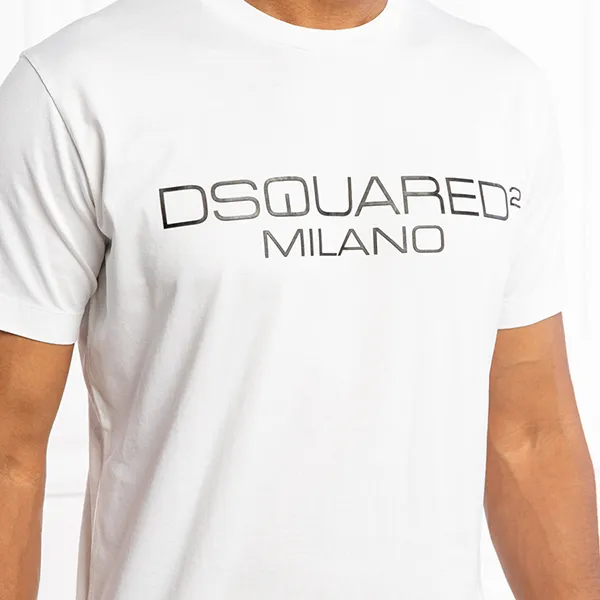 Áo Thun Nam Dsquared2 S74GD0899 S22844 Tshirt Màu Trắng Size S - Thời trang - Vua Hàng Hiệu