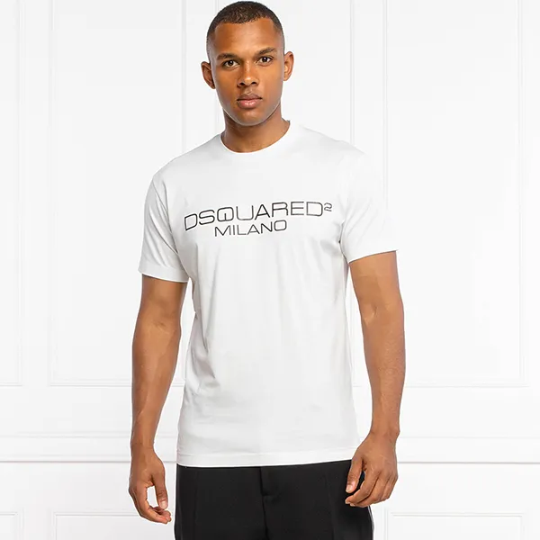 Áo Thun Nam Dsquared2 S74GD0899 S22844 Tshirt Màu Trắng Size S - Thời trang - Vua Hàng Hiệu