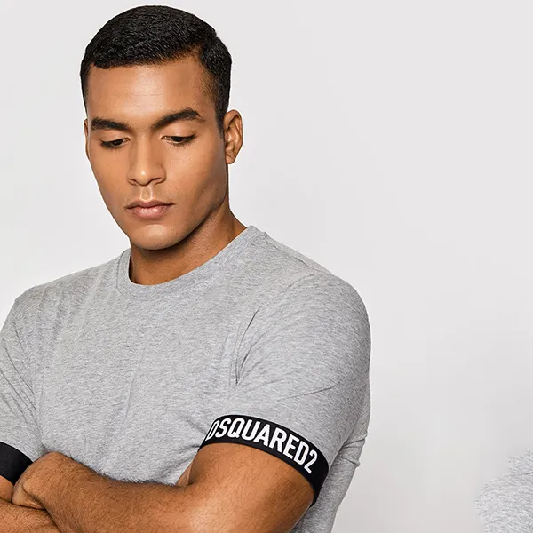 Áo Thun Nam Dsquared2 Underwear D9M3U3620.03014 Grigio Slim Fit Tshirt Màu Xám Size S - Thời trang - Vua Hàng Hiệu