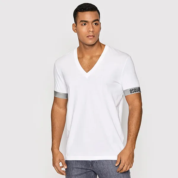 Áo Thun Nam Dsquared2 Underwear Oh Canada D9M913620.10014 Biały Regular Fit TShirt Màu Trắng Size S - Thời trang - Vua Hàng Hiệu