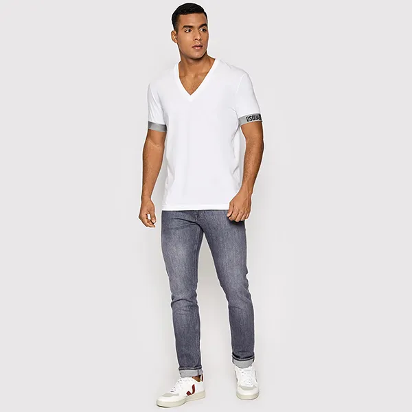 Áo Thun Nam Dsquared2 Underwear Oh Canada D9M913620.10014 Biały Regular Fit TShirt Màu Trắng Size S - Thời trang - Vua Hàng Hiệu