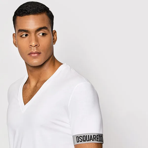 Áo Thun Nam Dsquared2 Underwear Oh Canada D9M913620.10014 Biały Regular Fit TShirt Màu Trắng Size S - Thời trang - Vua Hàng Hiệu